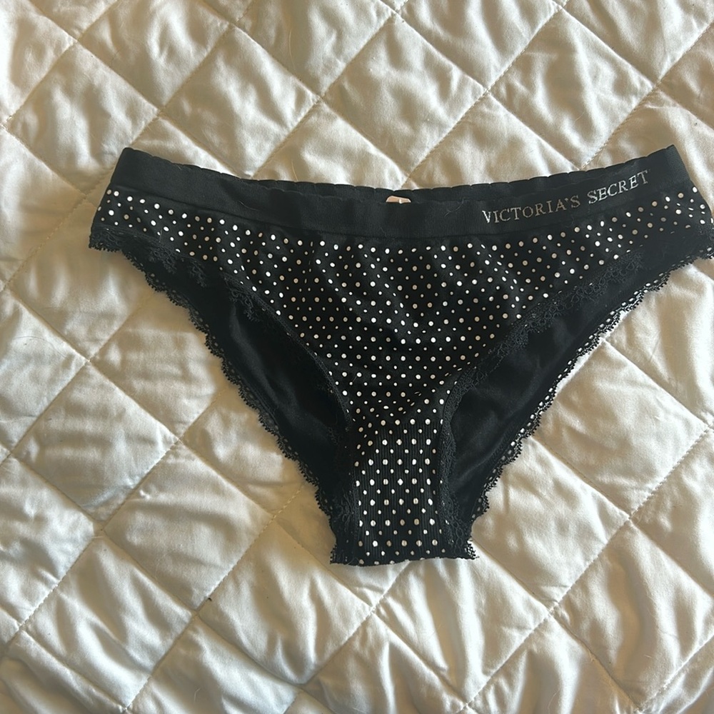 Victoria’s Secret Black and white polka dot panties
